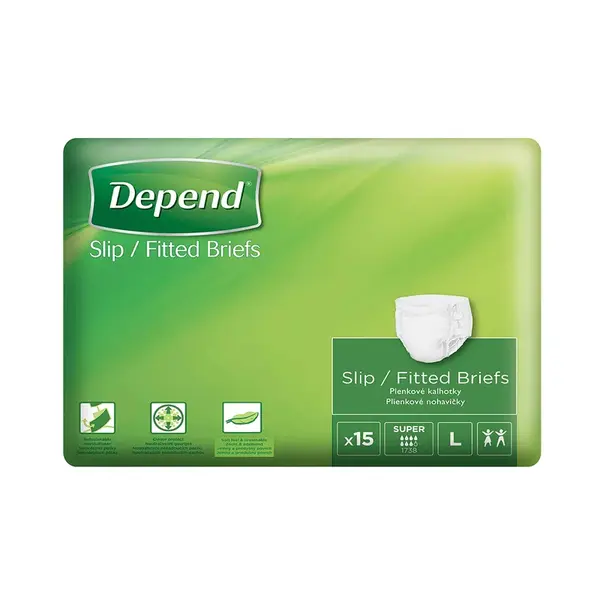 Depend Slip Super L inkontinenční plenkové kalhotky 15 ks