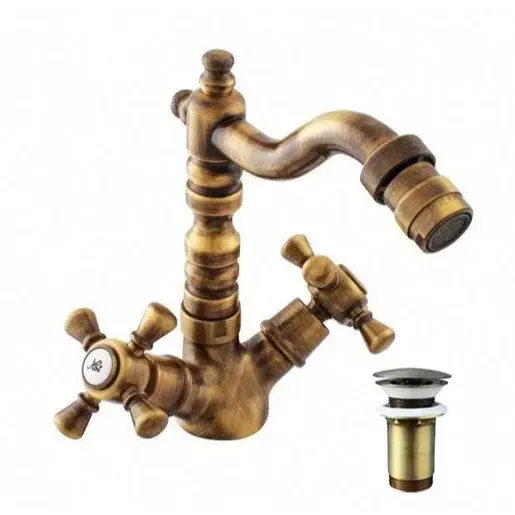 RAV SLEZÁK Morava bidetová batéria s clic-clacom stará mosadz mk321.5/9sm MK321.59SM