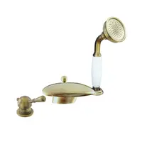 Vaňová batéria RAV Slezák LABE so sprchovacím setom stará mosadz L070.5SSM