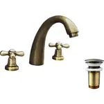 RAV SLEZÁK Morava umývadlová batéria s clic-clacom stará mosadz MK133.0SM