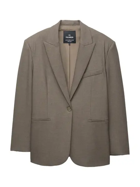 Pull&Bear Blejzer 'Aberturas'  tmavošedá