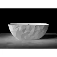 Voľne stojaca vaňa SAT Meda 160x80 cm liaty mramor ľavá aj pravá SATME1600Z