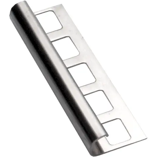 Lišta ukončovací "oblá" Havos pololesk, nerez, dĺžka 250 cm, výška hrany 10 mm, NRZO10250