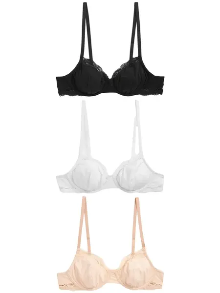 Next Podprsenka  púdrová / čierna / biela