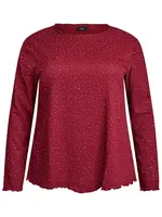 Zizzi Blúzka 'Calaura'  červená / biela