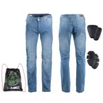 Pánské moto jeansy W-TEC Shiquet modrá L prodloužená délka