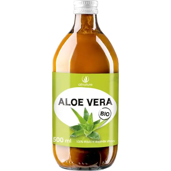 Allnature Aloe vera BIO 100% šťáva v BIO kvalitě 500 ml