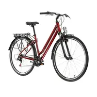 Městské kolo Kross Sentio 1.0 28" Gen 004 S (18", 158-170 cm) rubín / šedá / lesk