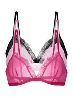 Dorina Podprsenka 'MISHA'  ružová / tmavoružová / čierna