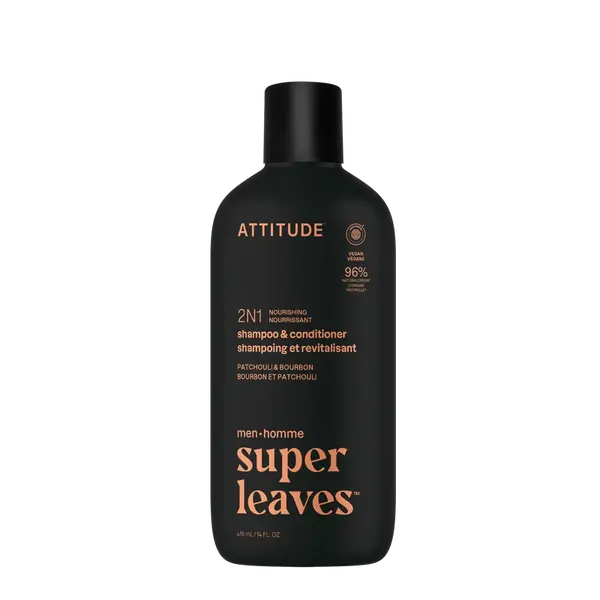 Pánsky vyživujúci šampón a kondicionér 2v1 ATTITUDE Super leaves - Pačuli a Bourbon