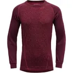 Devold DUO ACTIVE MERINO SHIRT JR Dětské termo triko, vínová, velikost 12Y