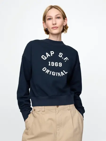 GAP Dámská Crop mikina Americana 729494-03 Velikost: XXL