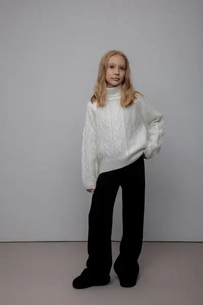 Dětské tepláky Coccodrillo šedá barva, WINTER COSY GRIL JUNIOR