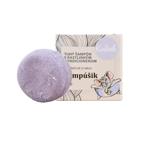 KVITOK Dětský tuhý šampon s kondicionérem Šampónek 25 g