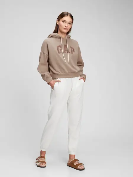 GAP Mikina logo cropped hoodie - Dámské