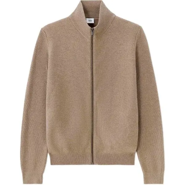 CELIO MELIMZIP Pánský svetr, béžová, velikost
