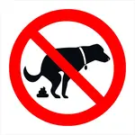 Tabuľka Zákaz venčenia psov 92 mm