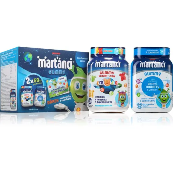 MARŤÁNCI Gummy + Omalovánky se samolepkami (limitovaná edice) pro děti