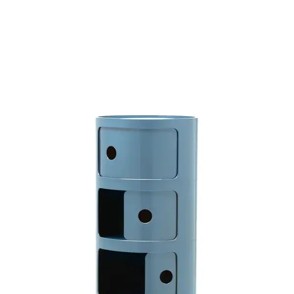 Stolek s úložným prostorem Componibili 4967, 3 úložné díly, více barev - Kartell Barva: nebesky modrá