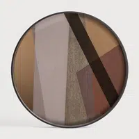 Skleněný tác Angle, kulatý - Ethnicraft