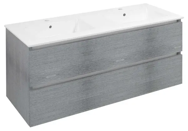 Sapho Ezara - Umývadlová skrinka, 120x46x55 cm, 2 zásuvky, dub strieborný EZ121-1111