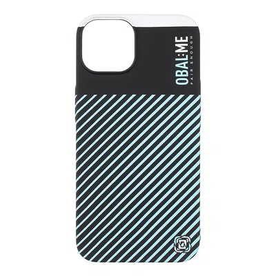 Zadní kryt OBAL:ME Flossy Stripes pro Apple iPhone 13, černá světle modrá
