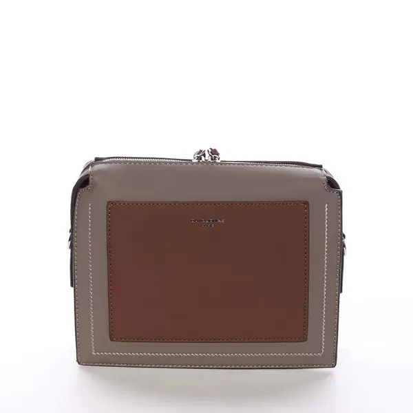 Dámská crossbody kabelka taupe - David Jones Brite