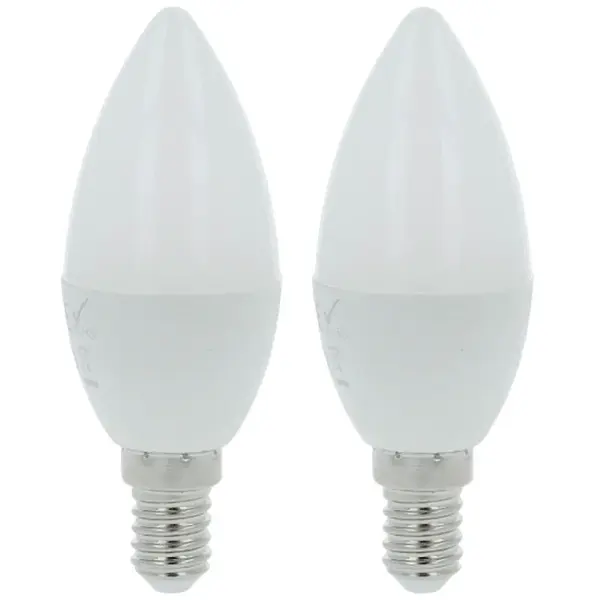 LED žárovka candle svíčka 5W E14 3000K 450LM, 2 pack