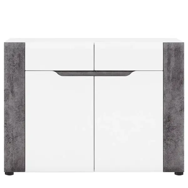 Komoda Brando B02 bílá/Beton 2d2s