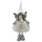 Anděl stříbrno-bílý 57cm