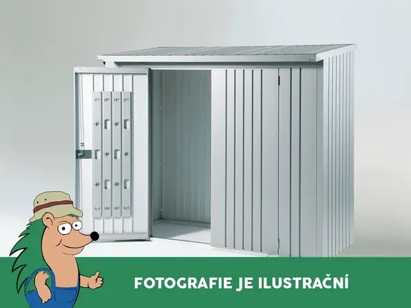 Dveřní set k dřevníku WoodStock 230, šedá metalíza BH37002