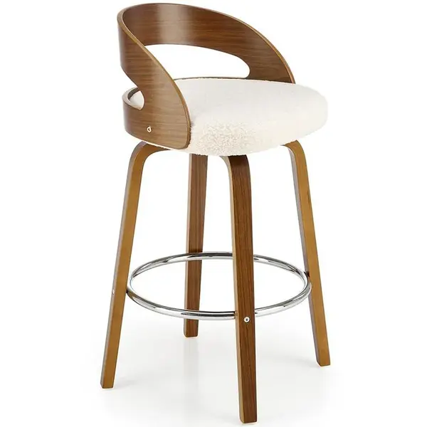 Barová židle H110 krém/ořech