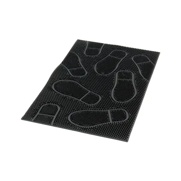 M.A.T. Gumová rohož 40 x 60 cm STOPY, černá