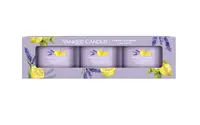 Yankee Candle Votivní svíčky ve skle Lemon Lavender dárková sada 3 ks