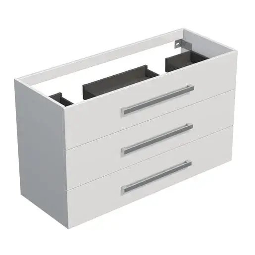 Kúpeľňová skrinka bez umývadla Naturel Cube 100x76,5x40 cm biela lesk CUBE21003BLBU