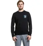 Pánské tričko s dlouhým rukávem meatfly blackheart skull černá xl