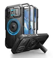 Dexnor MagSafe 360 Kickstand Camprotector obal iPhone 16, černý