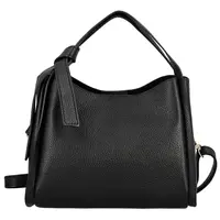 Dámská kožená kabelka do ruky černá - Delami Vera Pelle Mija