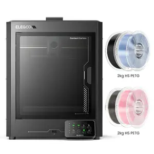 Elegoo Centauri Carbon 3D Printer + 4kg HS Filaments (3kg PETG + 1kg PLA+) - Transparent Light Pink/ Light Blue/ Smoke Grey/ Black