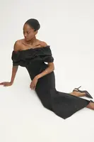 Šaty Answear.LAB černá barva, maxi, přiléhavé