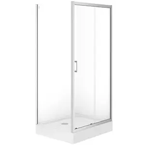 Sprchový kút obdĺžnikový Brasco Slide 100x80x190 chróm S168-013