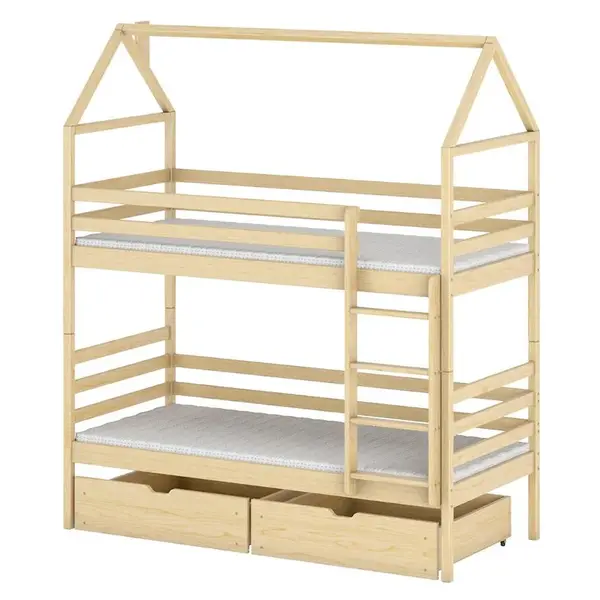 Posteľ Domček Alex 90x200 pine