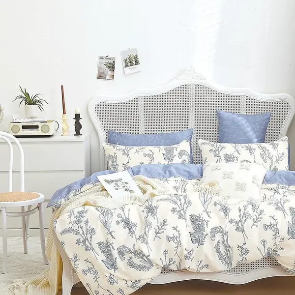 Bavlnená saténová posteľná bielizeň ALBS-M0034B 140x200