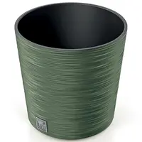 Kvetináč Furu okrúhly Low 250 – tmavozelený