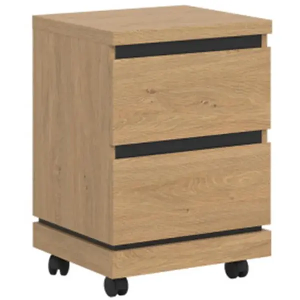 Skrinka na kolieskach Ate At09 Dub/Čierna