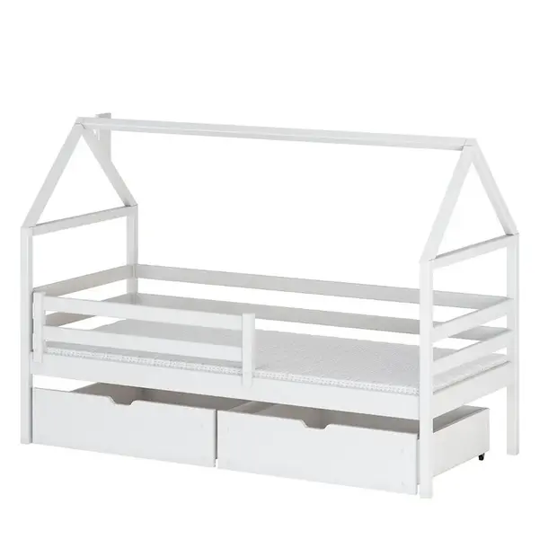 Posteľ Domček Aron 80x160 biela
