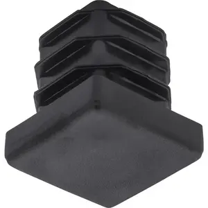 Štvorcová vtláčaná záslepka 20x20 mm čierna (4ks)