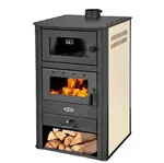 Krbová kamna BLIST BRM s troubou, krémová