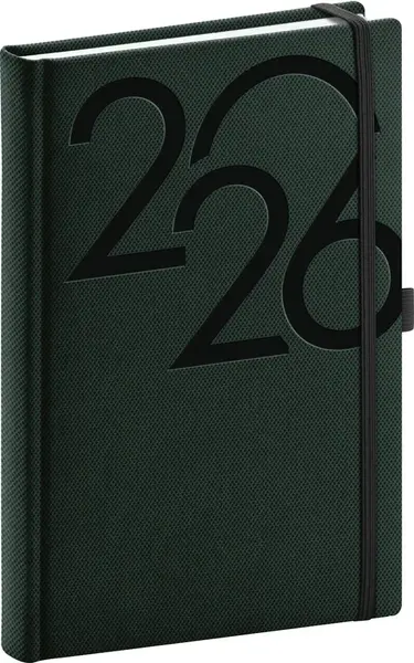 NOTIQUE Denní diář Ajax 2026, zelený, 15 x 21 cm