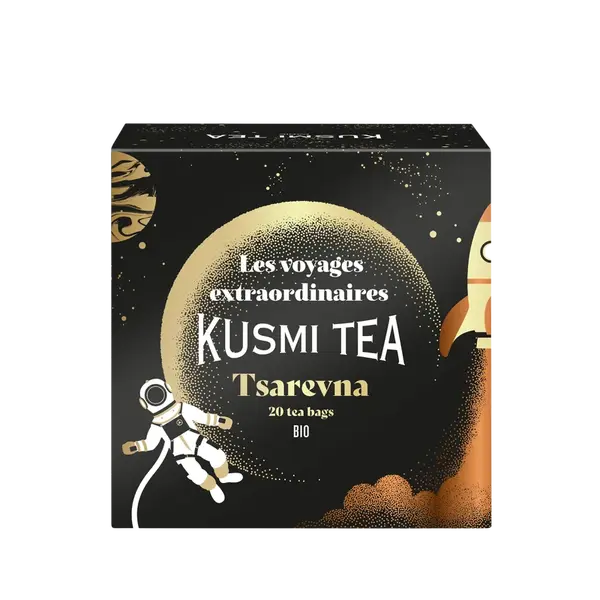 KUSMI TEA Porcovaný černý vánoční čaj Tsarevna Bio 20 sáčků